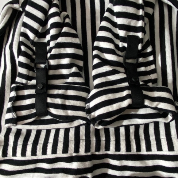 Kenneth Cole Dress Stripes Hidden Pockets Black Small - Picture 4 of 12